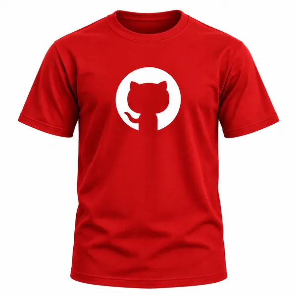 Red_Github_Logo_Crew_Neck_T_Shirt