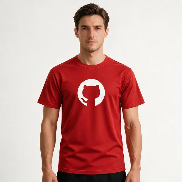 Red_Github_Logo_Crew_Neck_T_Shirt