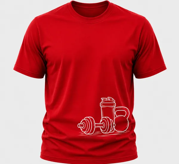 Red_Gym_Equipments_Crew_Neck_T_Shirt