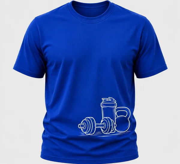 Royal_Blue_Gym_Equipments_Crew_Neck_T_Shirt