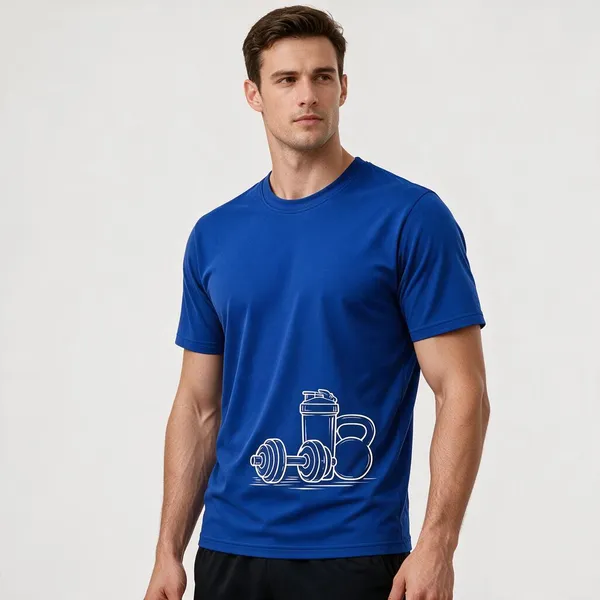 Royal_Blue_Gym_Equipments_Crew_Neck_T_Shirt