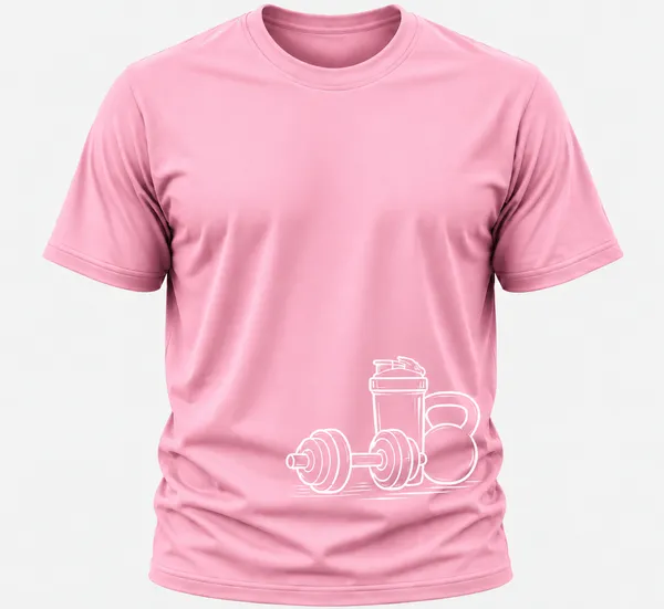 Pink_Gym_Equipments_Crew_Neck_T_Shirt