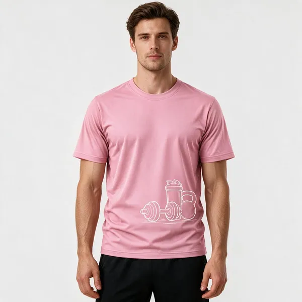 Pink_Gym_Equipments_Crew_Neck_T_Shirt