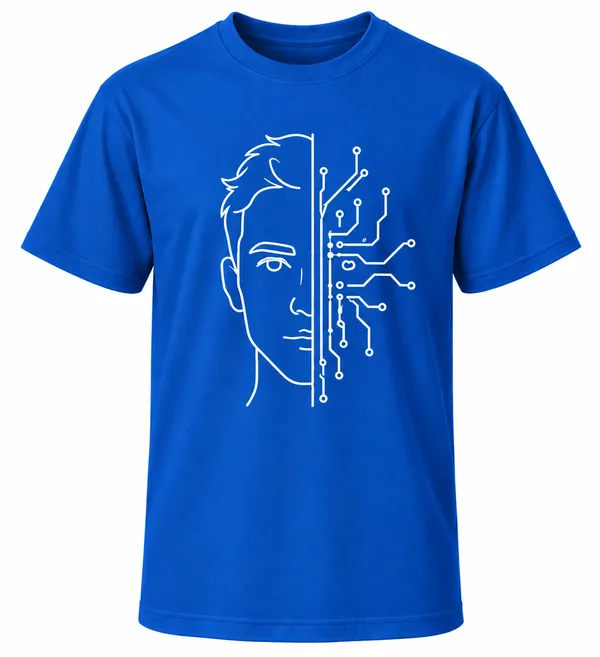 Royal_Blue_Half_Human_Half_Machine_Crew_Neck_T_Shirt