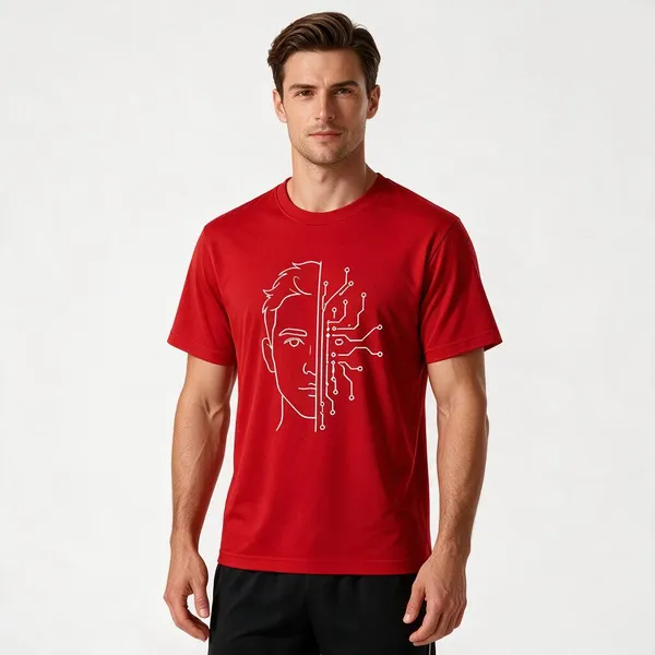 Red_Half_Human_Half_Machine_Crew_Neck_T_Shirt