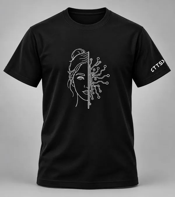Black_Half_Woman_Half_Machine_Crew_Neck_T_Shirt
