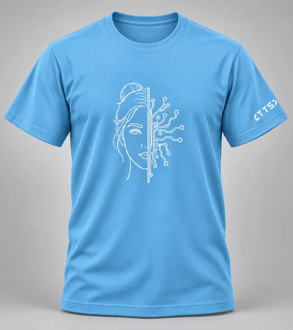 Sky_Blue_Half_Woman_Half_Machine_Crew_Neck_T_Shirt