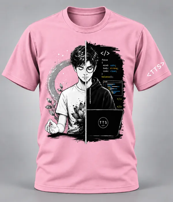 Pink_He_Meditechs_Crew_Neck_T_Shirt