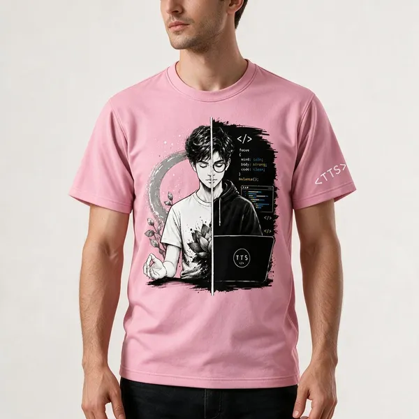 Pink_He_Meditechs_Crew_Neck_T_Shirt