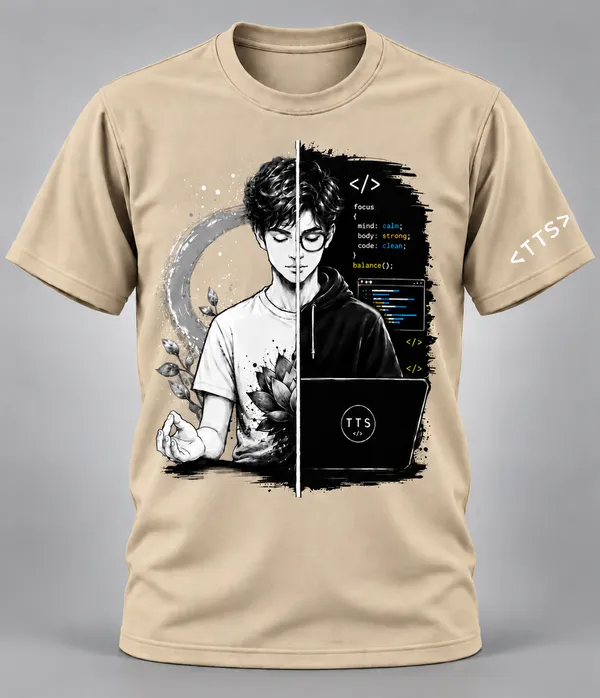 Beige_He_Meditechs_Crew_Neck_T_Shirt