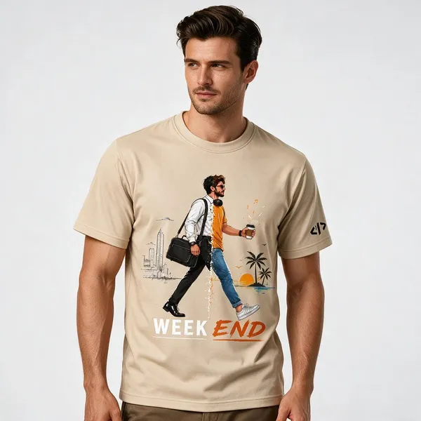 Beige_He_Transitions_Crew_Neck_T_Shirt