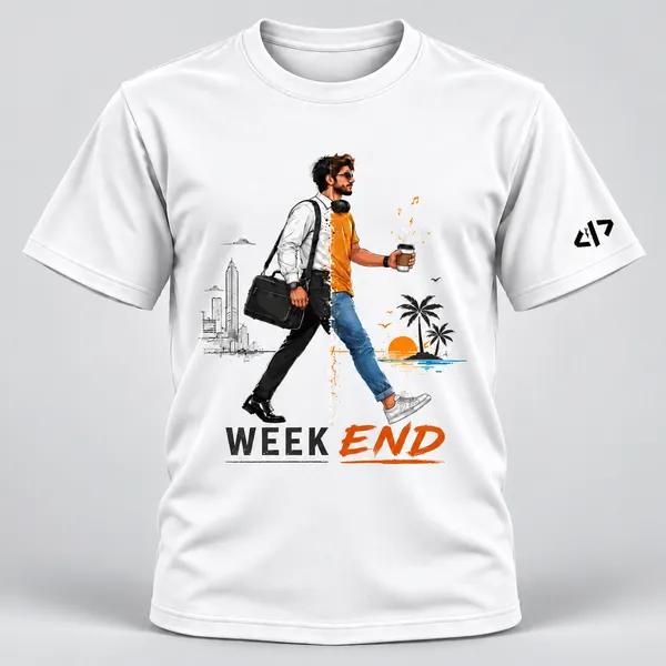 White_He_Transitions_Crew_Neck_T_Shirt