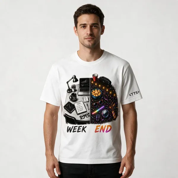 White_Hybrid_Table_Crew_Neck_T_Shirt