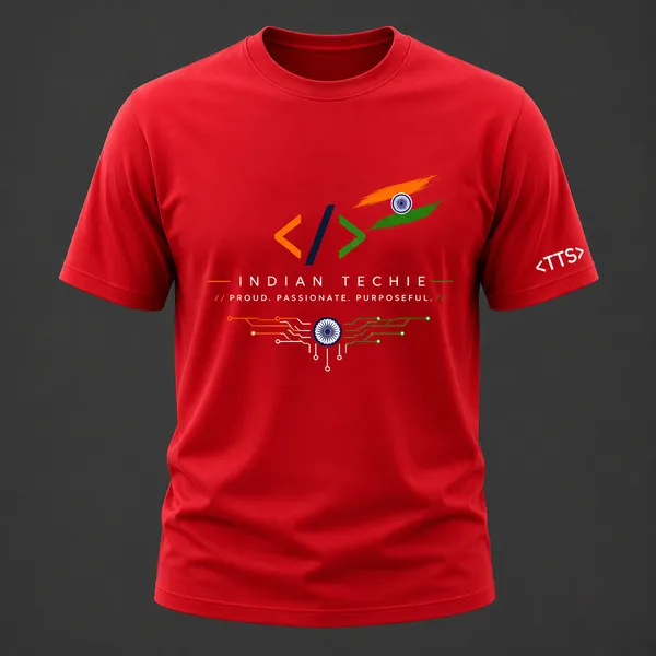 Red_Indian_Techie_Crew_Neck_T_Shirt