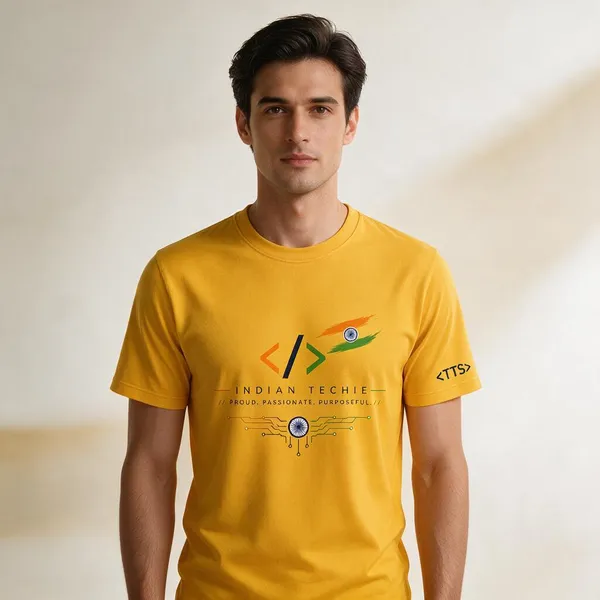 Yellow_Indian_Techie_Crew_Neck_T_Shirt