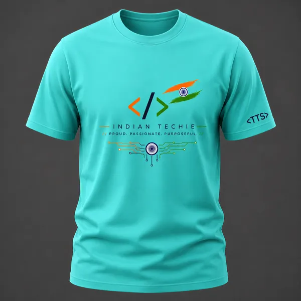 Aqua_Indian_Techie_Crew_Neck_T_Shirt