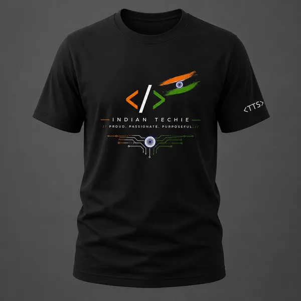 Black_Indian_Techie_Crew_Neck_T_Shirt