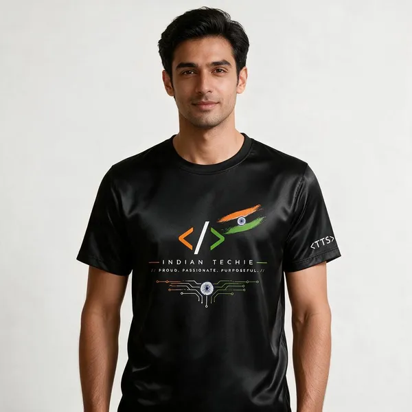 Black_Indian_Techie_Crew_Neck_T_Shirt