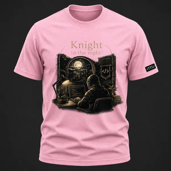 Pink_Knight_In_The_Night_Crew_Neck_T_Shirt