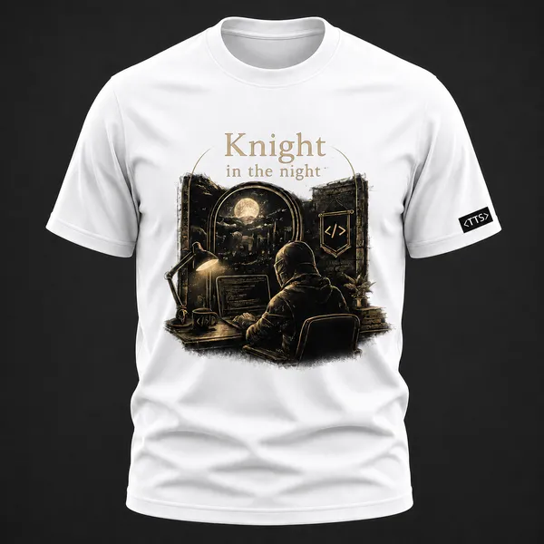 White_Knight_In_The_Night_Crew_Neck_T_Shirt