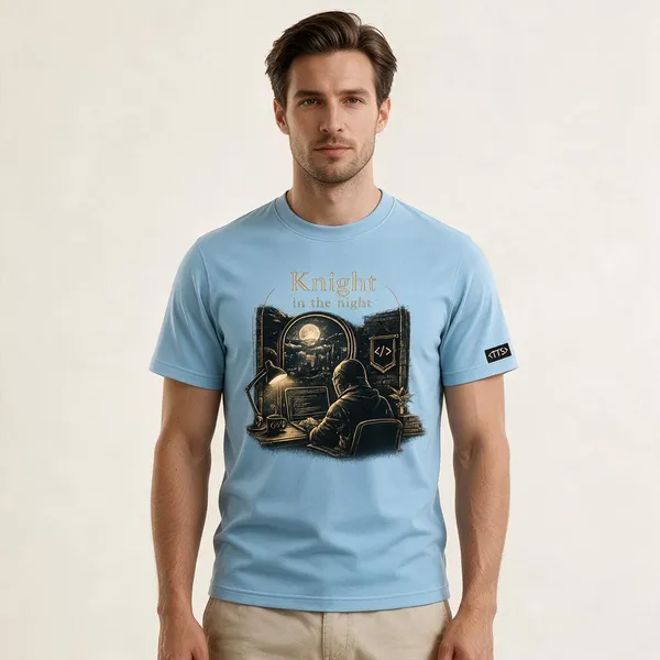 Sky_Blue_Knight_In_The_Night_Crew_Neck_T_Shirt
