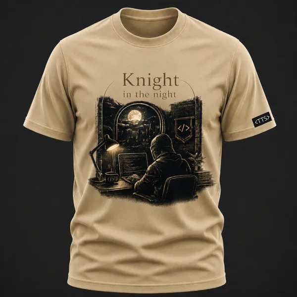 Beige_Knight_In_The_Night_Crew_Neck_T_Shirt