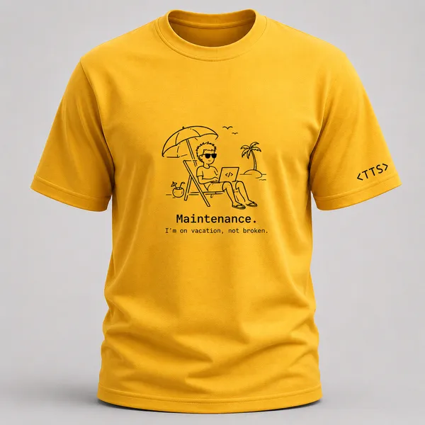 Yellow_Maintenance_Mode_Crew_Neck_T_Shirt
