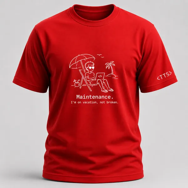 Red_Maintenance_Mode_Crew_Neck_T_Shirt