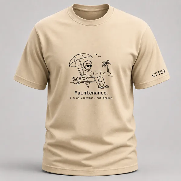 Beige_Maintenance_Mode_Crew_Neck_T_Shirt