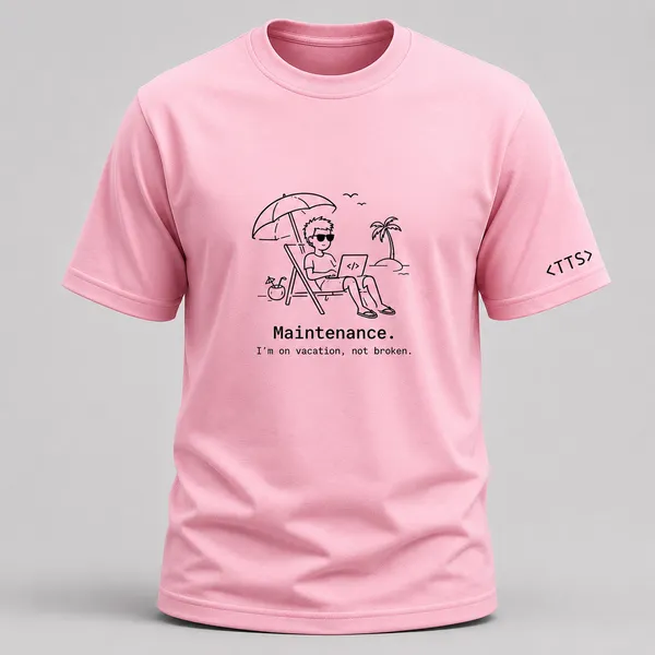 Pink_Maintenance_Mode_Crew_Neck_T_Shirt