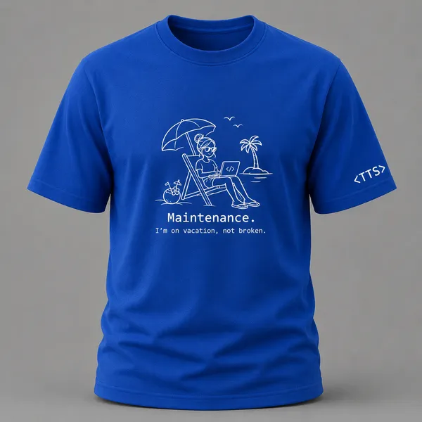 Royal_Blue_Maintenance_Mode_Woman_Crew_Neck_T_Shirt