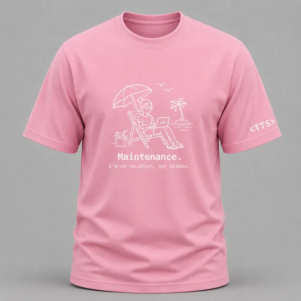 Pink_Maintenance_Mode_Woman_Crew_Neck_T_Shirt