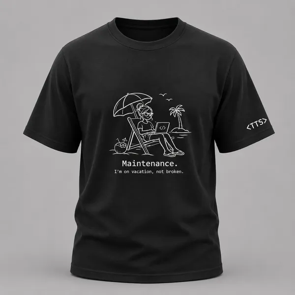 Black_Maintenance_Mode_Woman_Crew_Neck_T_Shirt