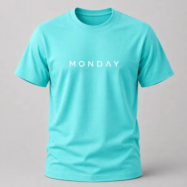 Aqua_Monday_Typography_Crew_Neck_T_Shirt