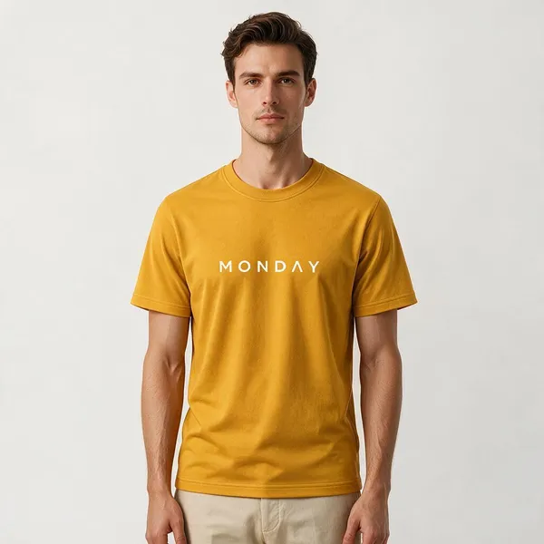 Yellow_Monday_Typography_Crew_Neck_T_Shirt