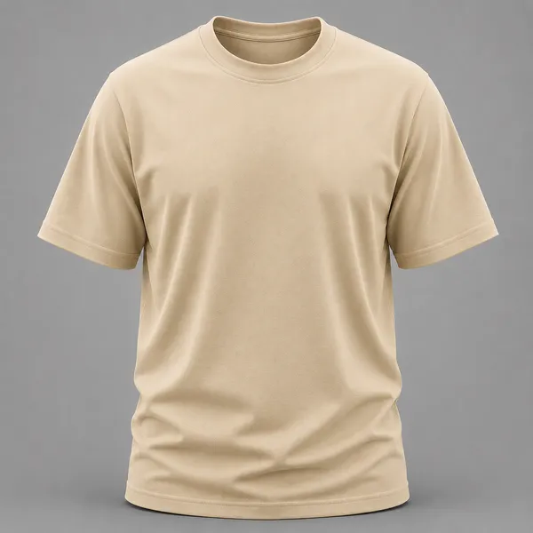 Beige_Plain_Crew_Neck_T_Shirt
