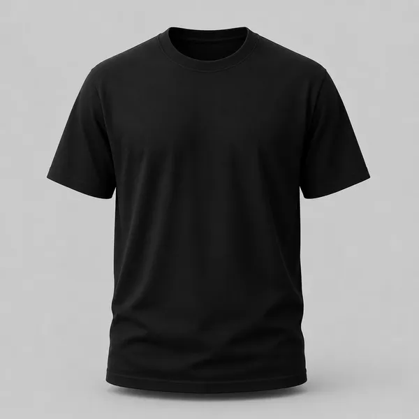 Black_Plain_Crew_Neck_T_Shirt