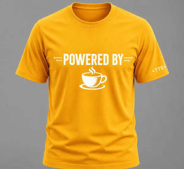 Yellow_Powered_By_Coffee_Crew_Neck_T_Shirt