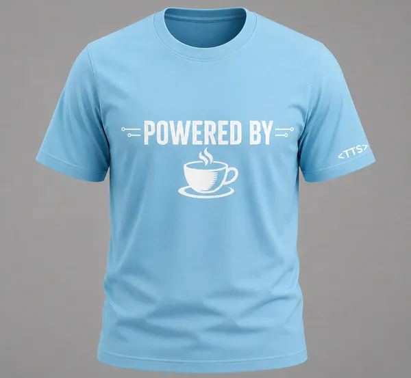 Sky_Blue_Powered_By_Coffee_Crew_Neck_T_Shirt