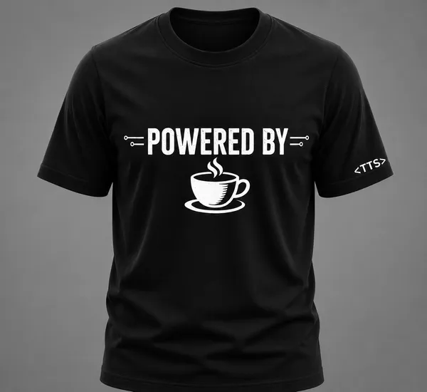 Black_Powered_By_Coffee_Crew_Neck_T_Shirt