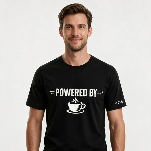 Black_Powered_By_Coffee_Crew_Neck_T_Shirt