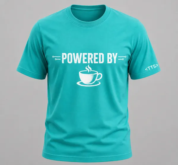 Aqua_Powered_By_Coffee_Crew_Neck_T_Shirt