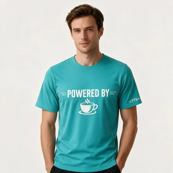 Aqua_Powered_By_Coffee_Crew_Neck_T_Shirt