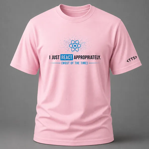 Pink_React_Developer_Crew_Neck_T_Shirt