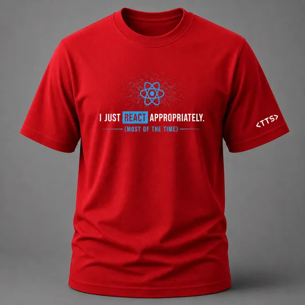 Red_React_Developer_Crew_Neck_T_Shirt