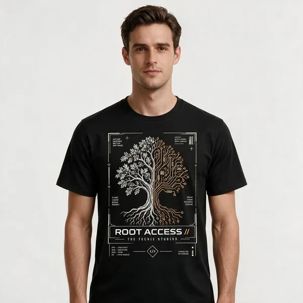 Black_Root_Access_Crew_Neck_T_Shirt