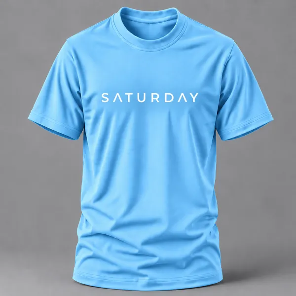Sky_Blue_Saturday_Typography_Crew_Neck_T_Shirt