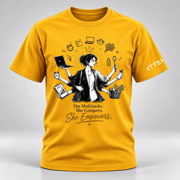 Yellow_She_Empowers_Crew_Neck_T_Shirt