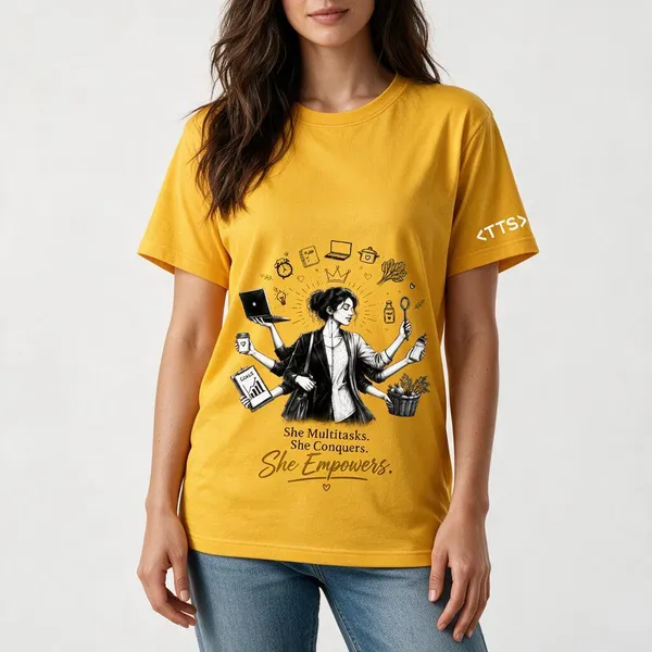 Yellow_She_Empowers_Crew_Neck_T_Shirt