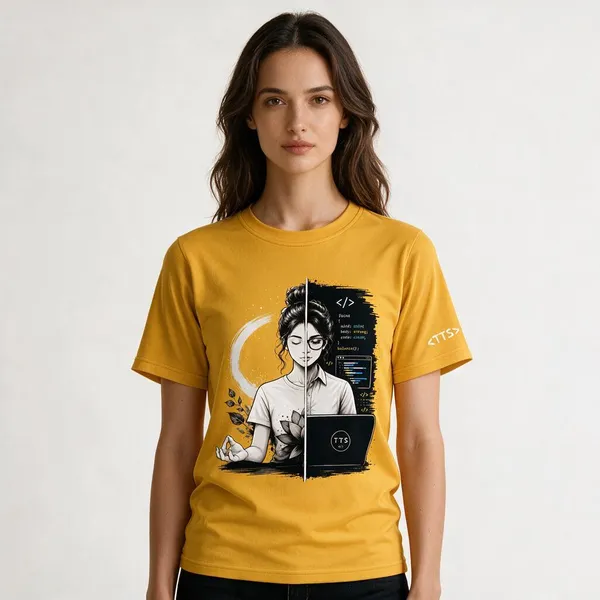 Yellow_She_Meditechs_Crew_Neck_T_Shirt